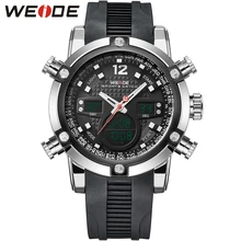 WEIDE Sport Montre Hommes Quartz-Montres En Caoutchouc Silicone Montre-Bracelet LCD Alarme Militaire Sport Numérique-Montre Hommes Whatch/WH5205