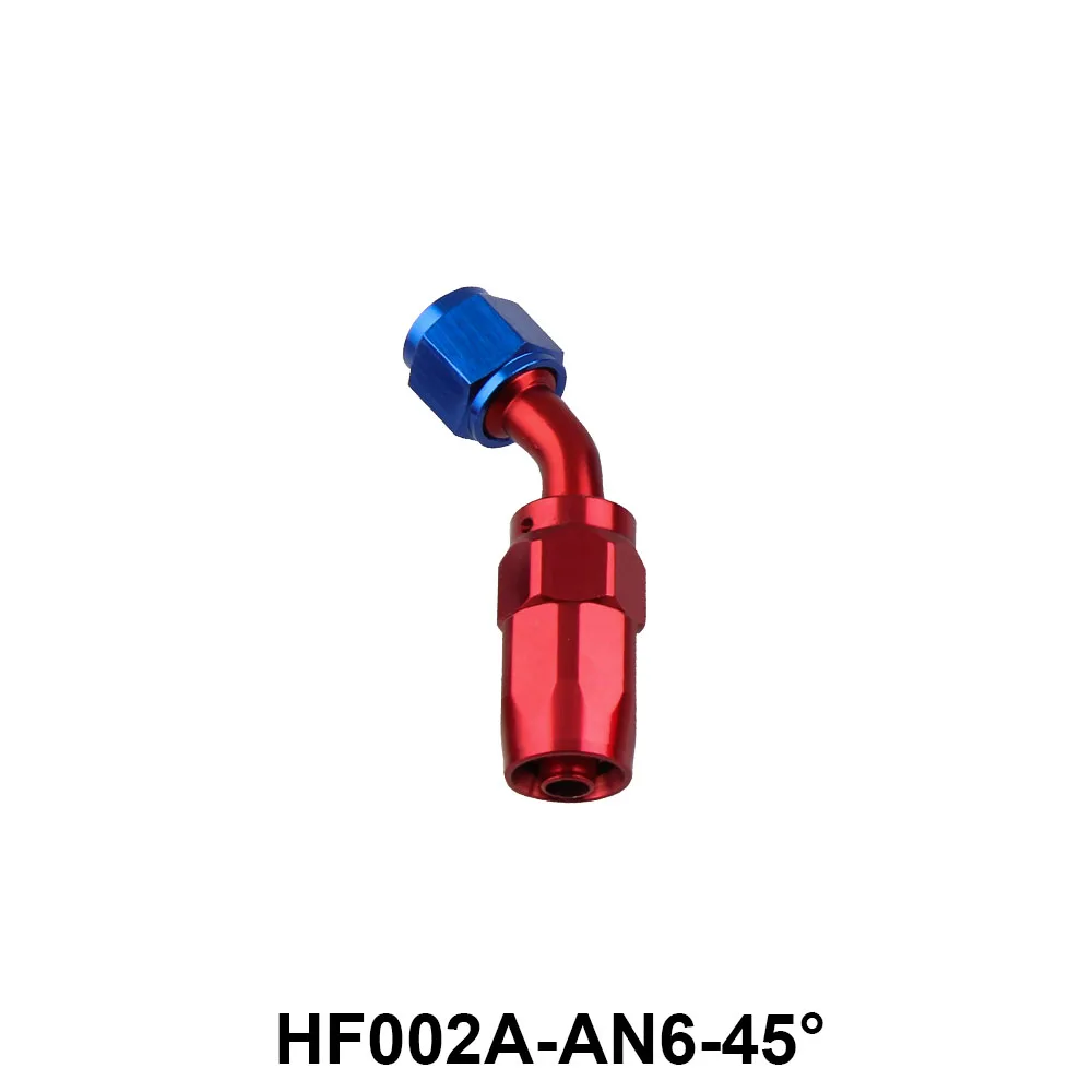 Универсальный 4 6 8 10 12 масляный/топливный/поворотный шланг алюминиевый фитинги адаптер масляный многоразовый штуцер конец шланга 4 градуса - Цвет: HF002A