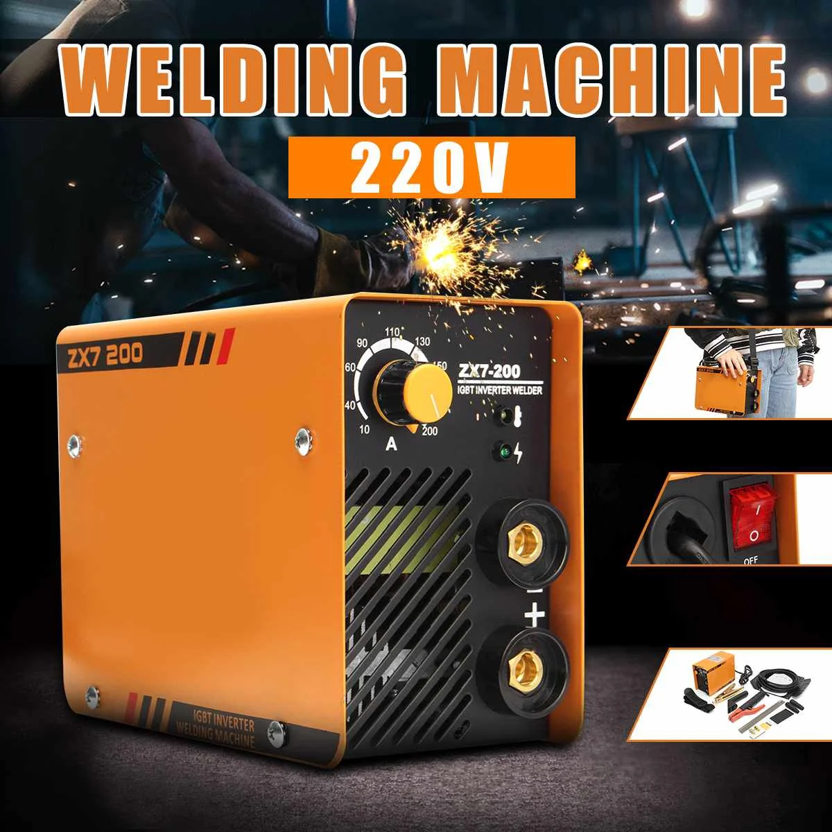 

AC220V 25KVA Household Mini Electric Welding Machine Electronic Small Inverter Portable ARC Welding Machine IGBT Copper Core