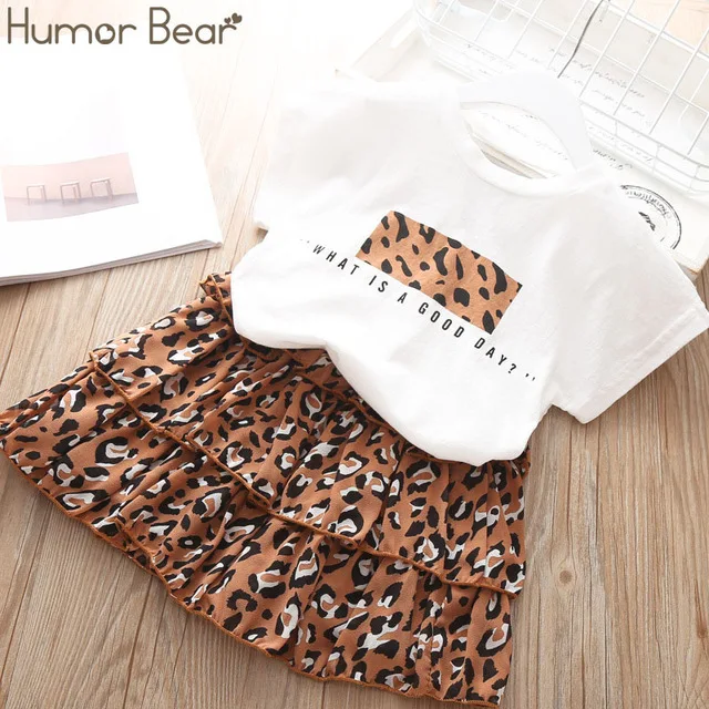 Humor Bear/комплект детской одежды для девочек, новинка года, одежда для маленьких девочек топ в горошек с рисунком кота+ юбка в сеточку костюм для маленьких девочек одежда для малышей