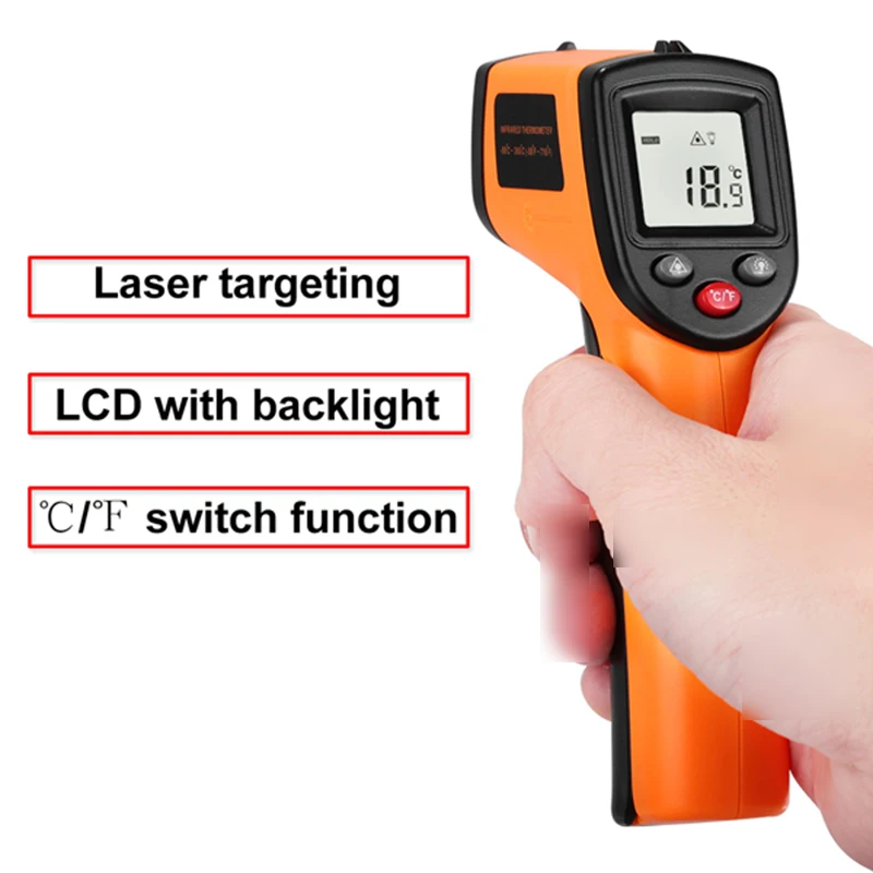 Купить lumiparty цифровой инфракрасный термометр температурная пирометр ...