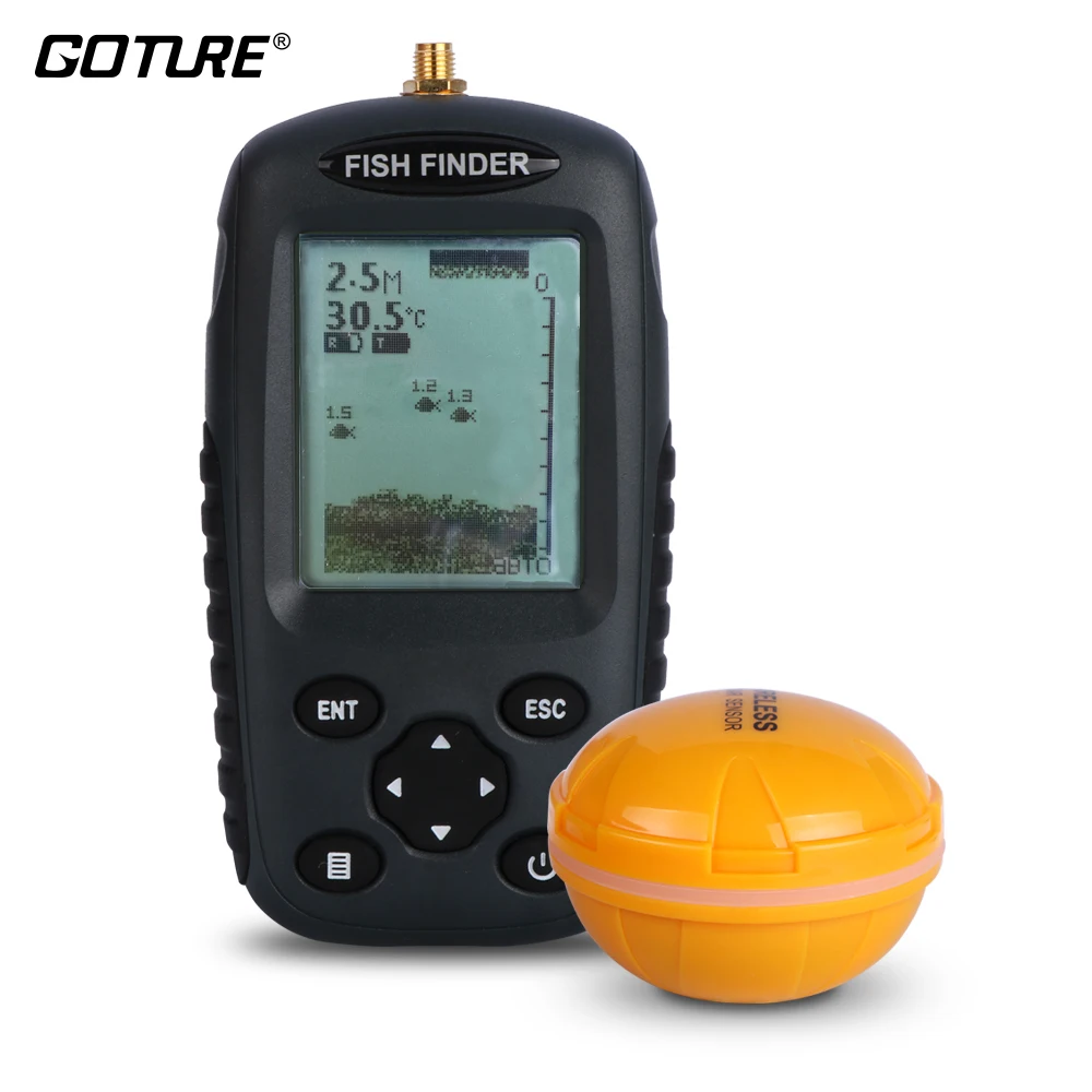 Russian and English Menu FF998 Wireless Fish Finder Sonar Portable