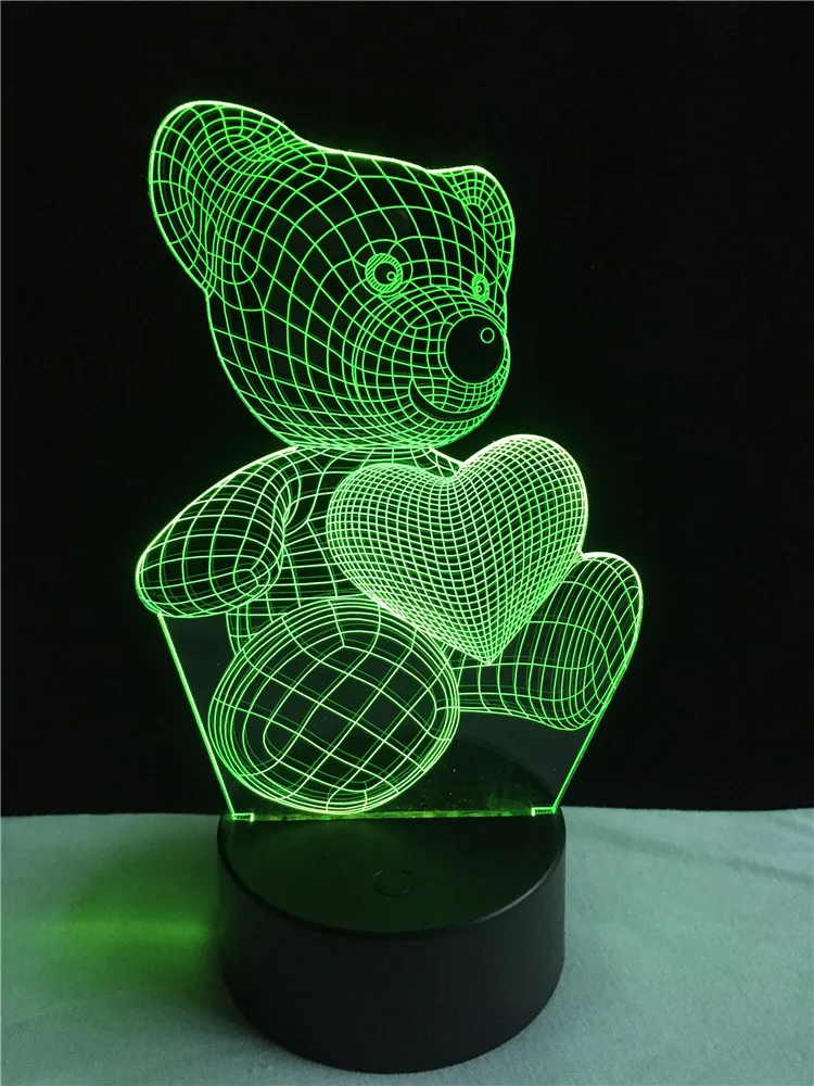 3D ночник VCity светодиодная настольная лампа USB светильник RGB милая спальня