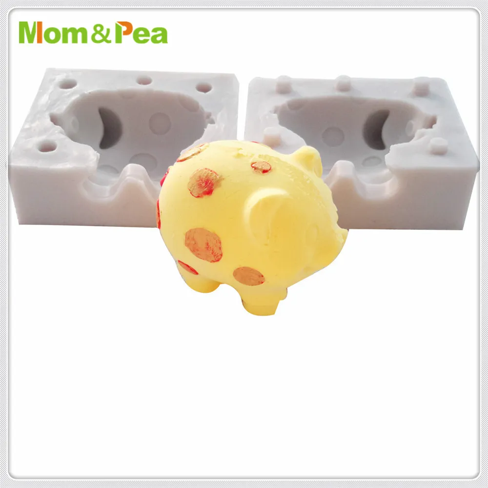 Mom & Pea MPA0672 силиконовая форма в форме свиньи украшение торта помадка 3D для