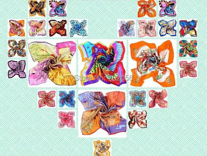 

Новое поступление, квадратный атласный шелковый шарф, Новое поступление, шелковый шарф, накидка, шаль, оптовая продажа, женские 18 цветов, 90*90 см #3781