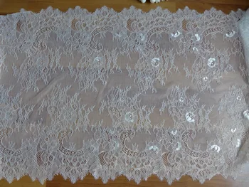 

3 Yards Soft Bridal Lace Trim Chantilly Lace Trim Eyelash Lace Fabric For Wedding Dress,Clothes Accessories