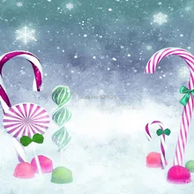 Snow Candy 8’x8′ CP Computer-painted Scenic Photography Background Photo Studio Backdrop ZJZ-887