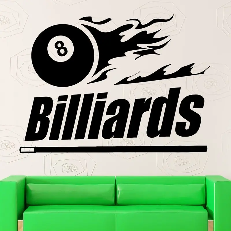 Billiards Sticker Snooker Decal Posters Vinyl Fit Wall Decals Parede
