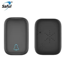 Saful беспроводной дверной звонок 220 В водонепроницаемый кнопочный без батареи EU/AU/US/UK звук Дом Открытый звонок