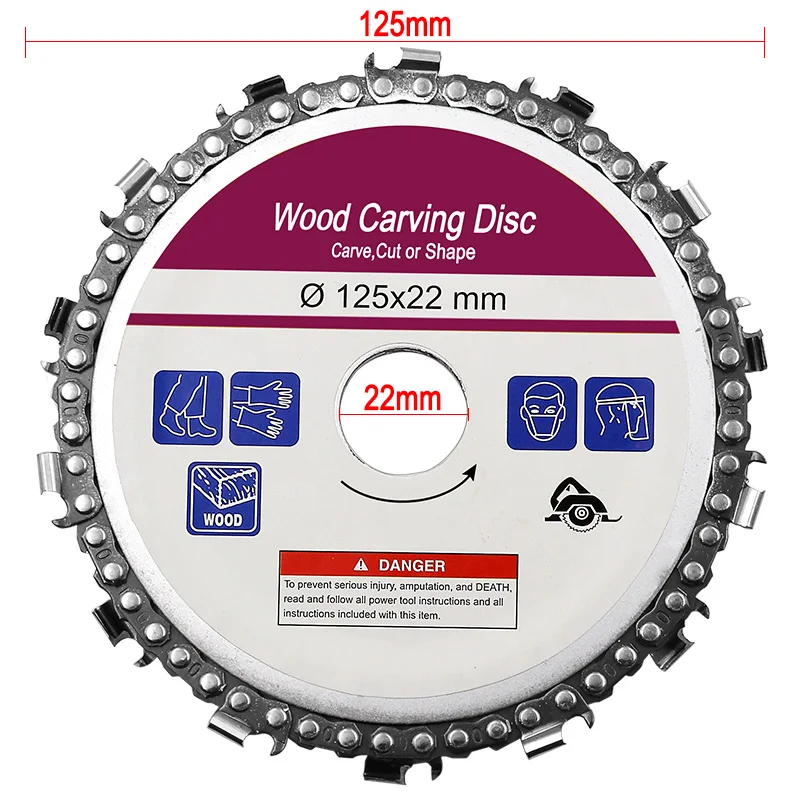 5 дюймов 14 зуб шлифовальный станок бензопилы диск для резки древесины пильный диск цепь циркулярная 125x22 мм