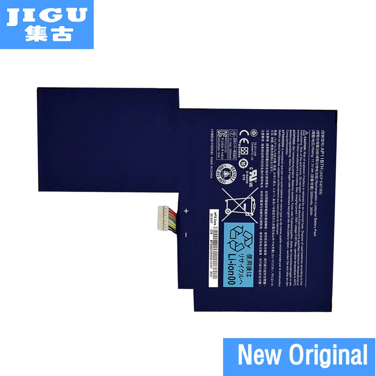 

JIGU AP11B3F BT.00303.024 AP11B7H BT.00307.034 Original Laptop Battery For Acer Iconia W500 W500P