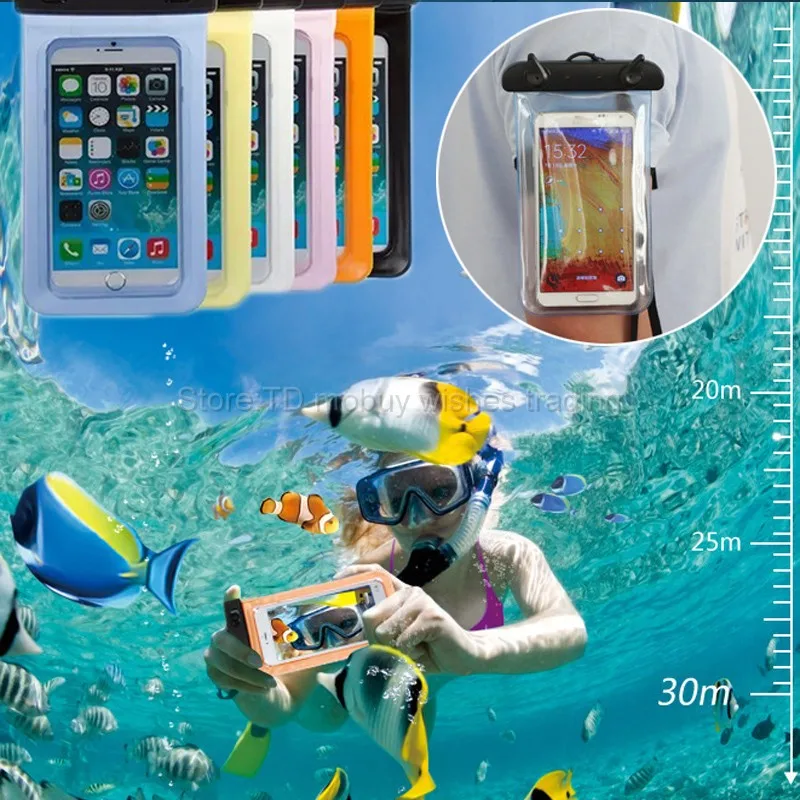 Водонепроницаемый чехол для плавания iPhone 7/6/5c/LG V20/g5/Moto g4/z/Xiaomi mi5/mi5s/redmi 3s/4/4X/pro/Meizu
