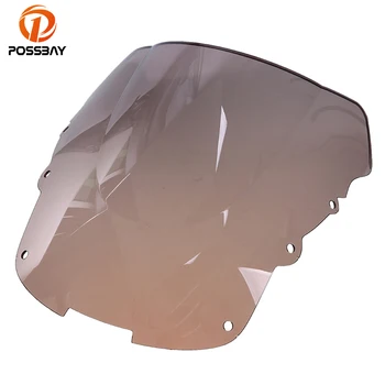

POSSBAY For Honda CBR 1100XX 1996-2007 Motorcycle ABS Windscreen Windshield Parabrisas Moto Black/Smoke Windshield Double Bubble
