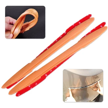 

CITALL 2pcs PVC rubber Gold w/ texture Front Rear Bumper Edge Protector Corner Guard Anti-rub Scratch Sticker for Car SUV Pickup