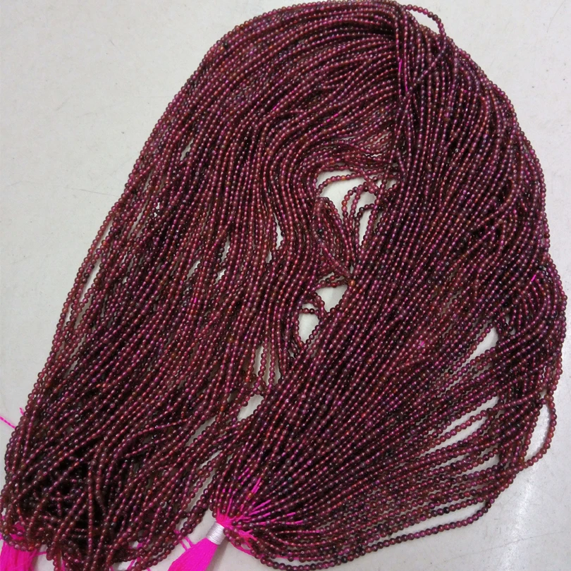 Бусины Из Натурального граната 2 мм|loose beads|garnet beadsbeads red |