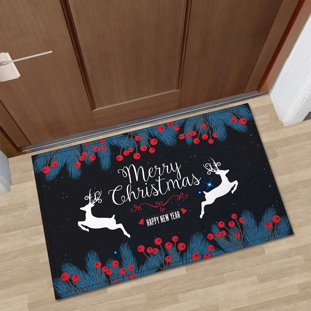 Zeegle Рождественский Коврик для двери, напольный коврик, нескользящий коврик для гостиной, детской спальни, коврик для ног, прикроватные коврики, Домашний напольный коврик