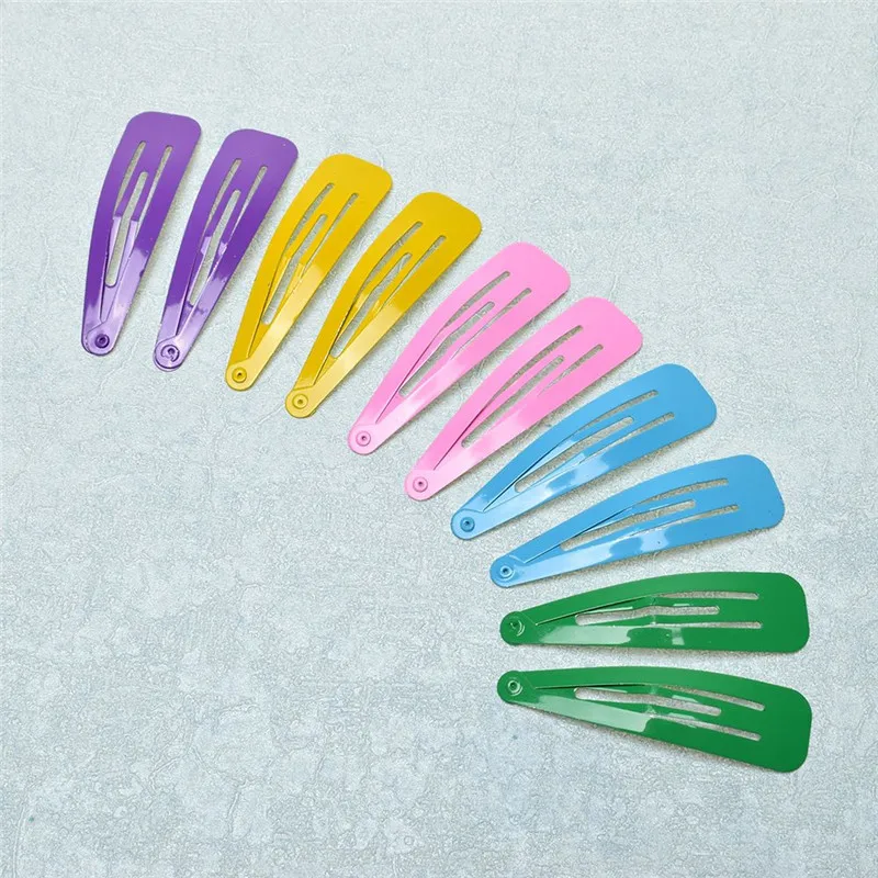 10 Pcs/Pack Lovely Rainbow Snap Hair Clips Metal Candy Color Women Baby Hairpins Simple BB Clips Headwear Kids Accessories