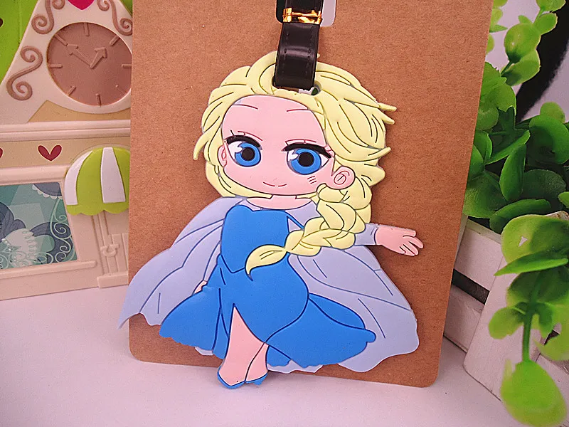 Disney princess cartoon аксессуары для путешествий дорожная бирка багаж чемодан Холодное