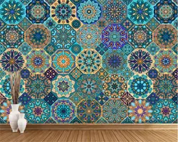 Beibehang Европейская мода трехмерная декоративная роспись стены бумаги Ретро мода шаблон мозаики 3d обои