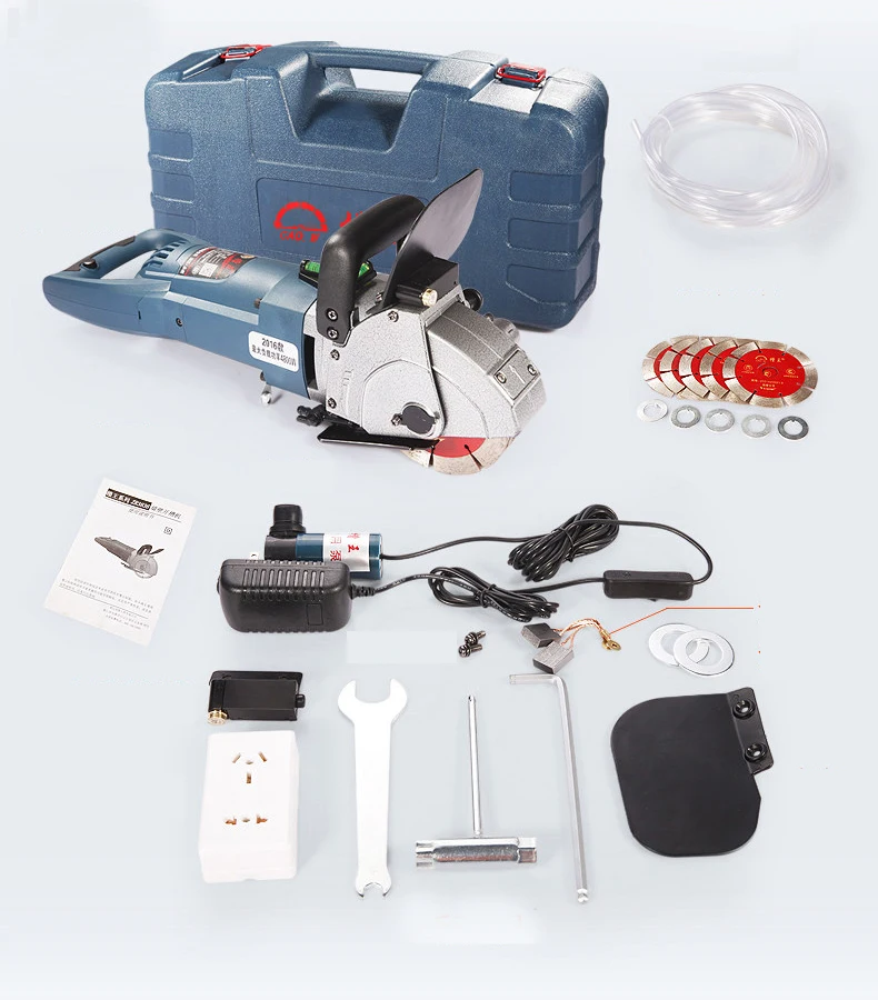 

Wall Chaser Groove Cutting Machine Maximum 6pcs Blades + Leakage Protector 220V