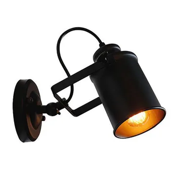 

Liser Retro wall lamp Iron art Nordic creativity Bedside lamp of bedroom Bar wall decoration lamp room folding