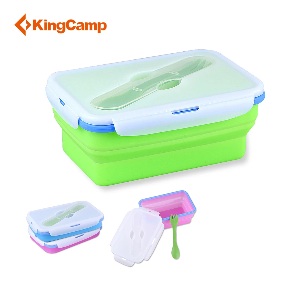 Kingcamp 1100 мл открытый кемпинг пластиковый контейнер коробки Ланчбокс Microwaveable Bento