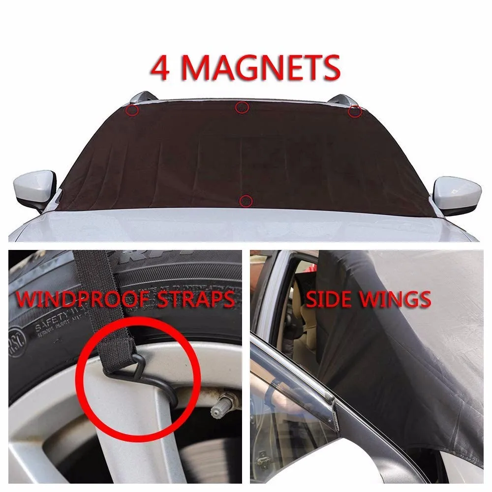 Универсальный автомобильный Магнитный чехол на пол ветрового стекла, защита от солнца, снега, мороза, ветра, зимы