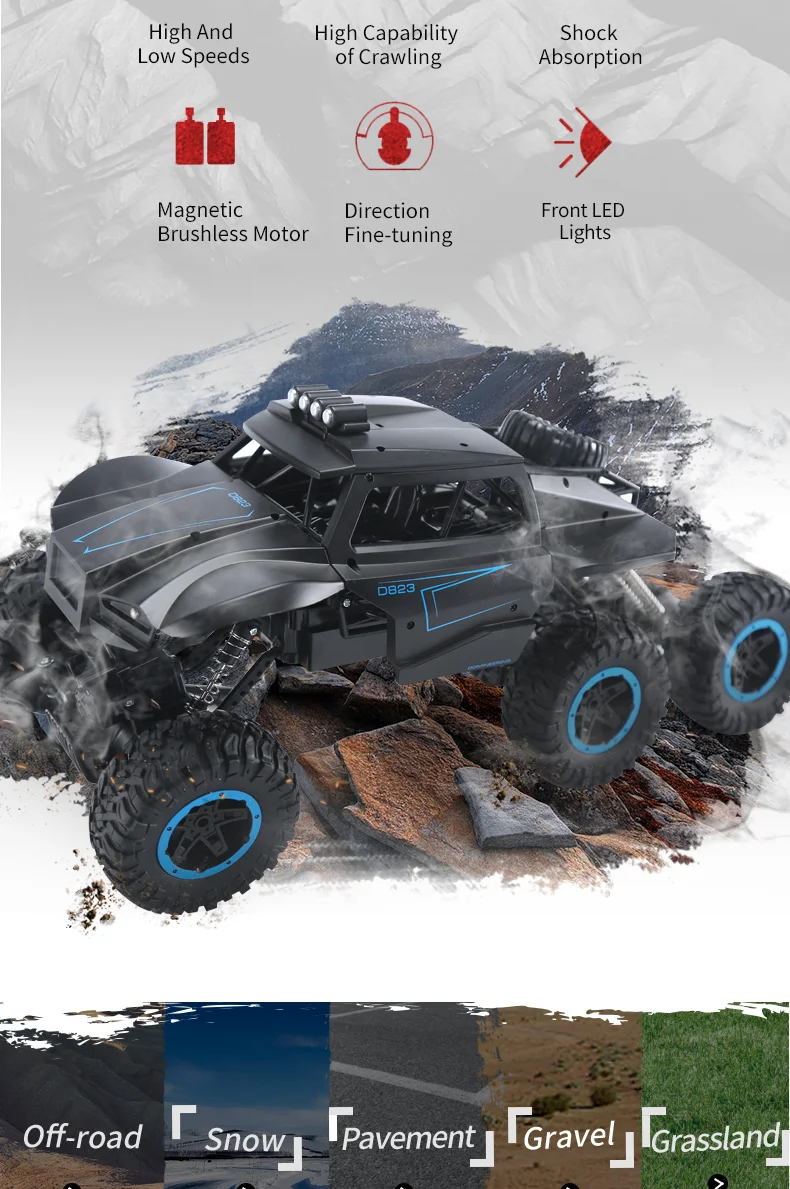 JJRC Q51 RC Автомобиль 2,4G внедорожник Макс 6WD RTR гоночный грузовик автомобиль шесть колес матовый пульт дистанционного управления скалолазание автомобиль игрушки