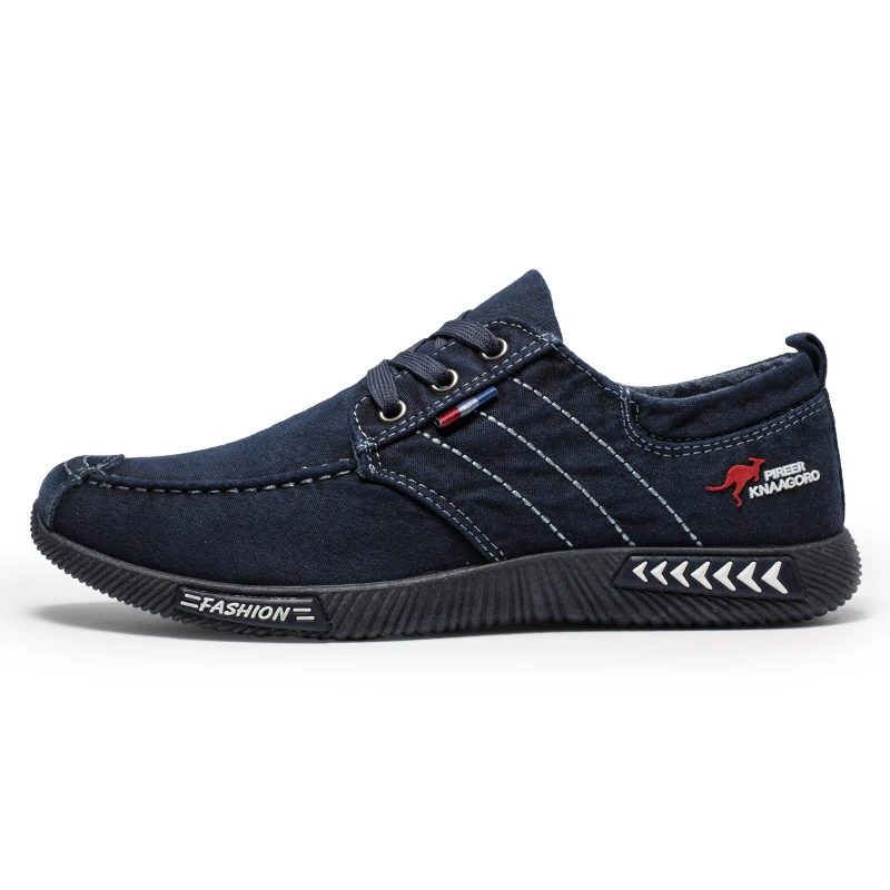 NOSSICA Fashion Denim Men Canvas Casual Shoes Male Summer Mens Sneakers Slip On Breathable Shoes Loafers Chaussure Homme Black