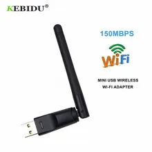 KEBIDU 150 Мбит/с беспроводная сетевая карта Mini USB WiFi адаптер LAN Wi-Fi приемник Dongle антенна для ПК ноутбука USB WiFi адаптер