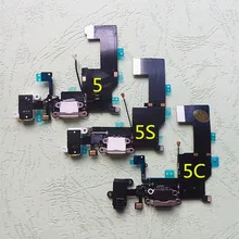 1 шт. Оригинальный Новый Соединительный usb-модуль для зарядки зарядное устройство гибкий кабель с наушников аудио разъем для iPhone 5/5C 5S запасных Запчасти