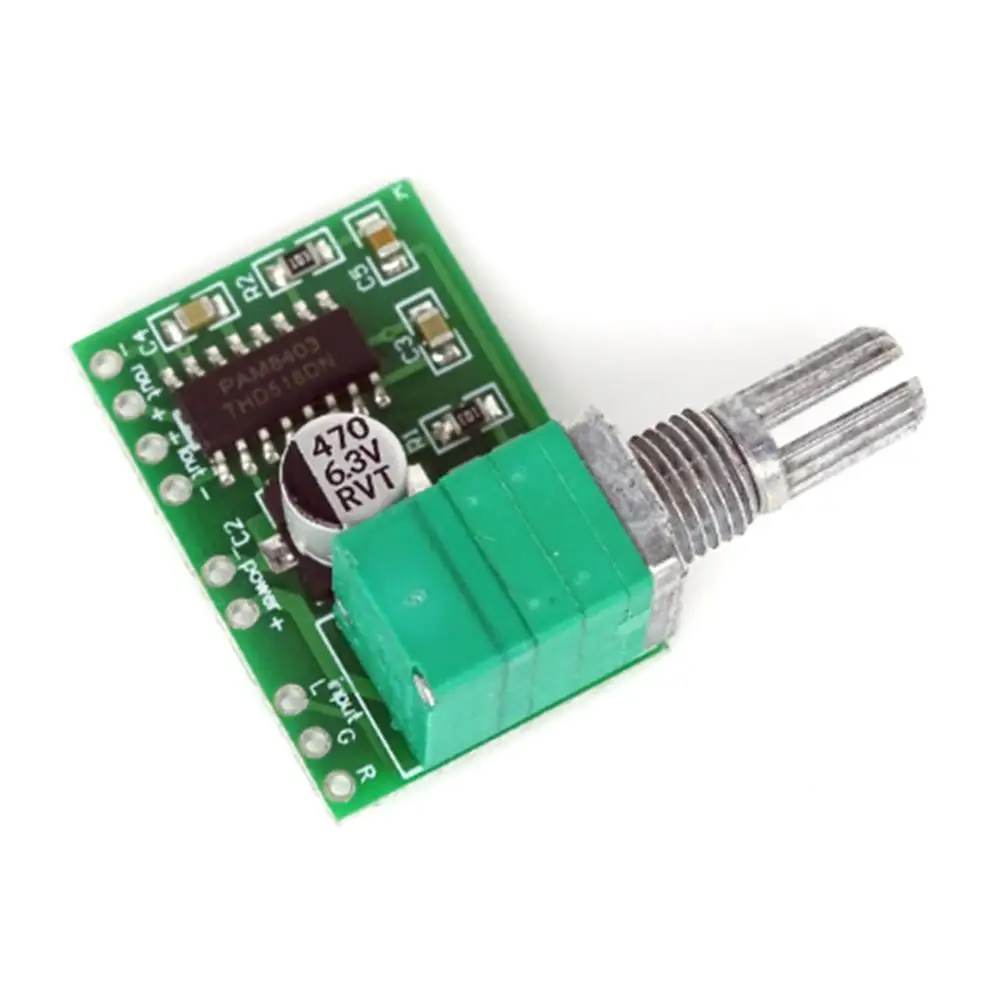 

10pcs/lot PAM8403 5 V Power Audio Amplifier Board 2 3 v W Controle de Volume do Canal/USB Power