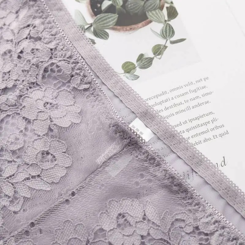 Sexy Lace Panties WJ Women Low Waist Cute Fashion Cozy Lingerie Tempting Pretty Briefs High Quality Cotton Women Underwear