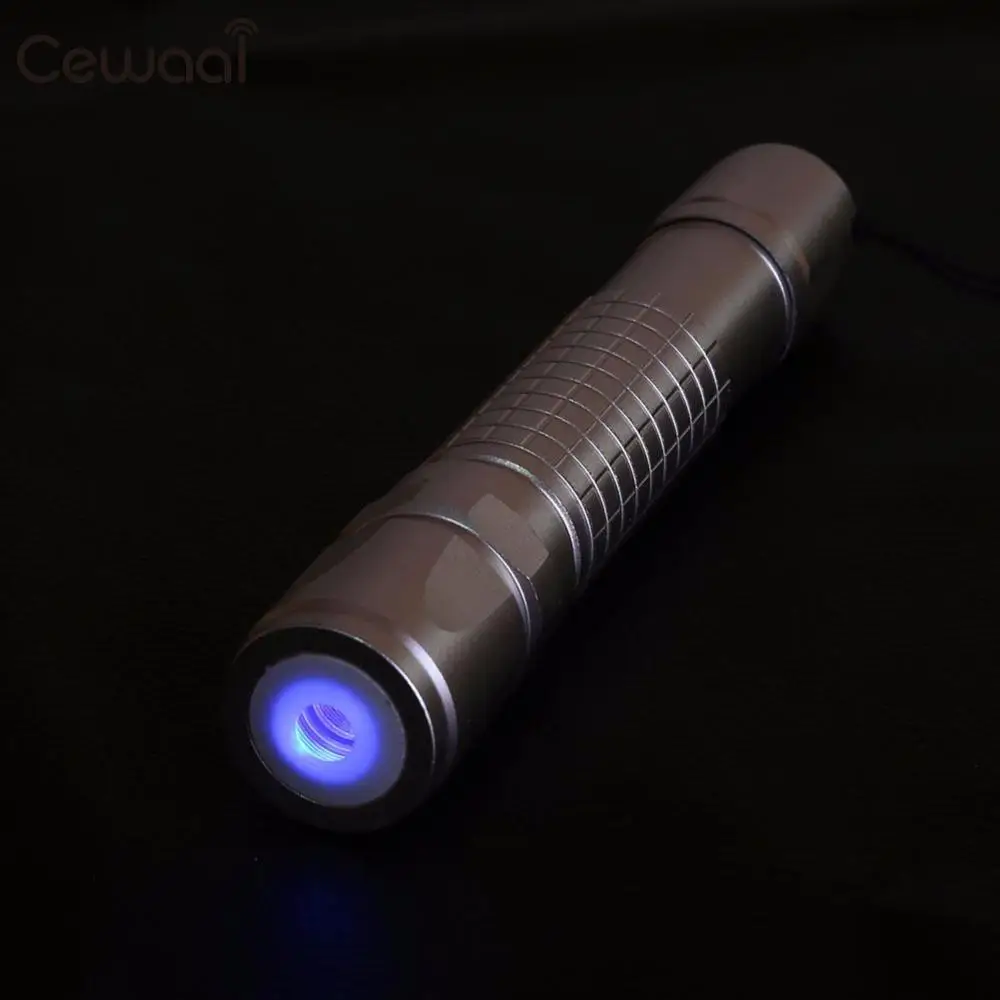 Cewaal 405nm Портативный Алюминий высокой мощности синий фиолетовый лазерный
