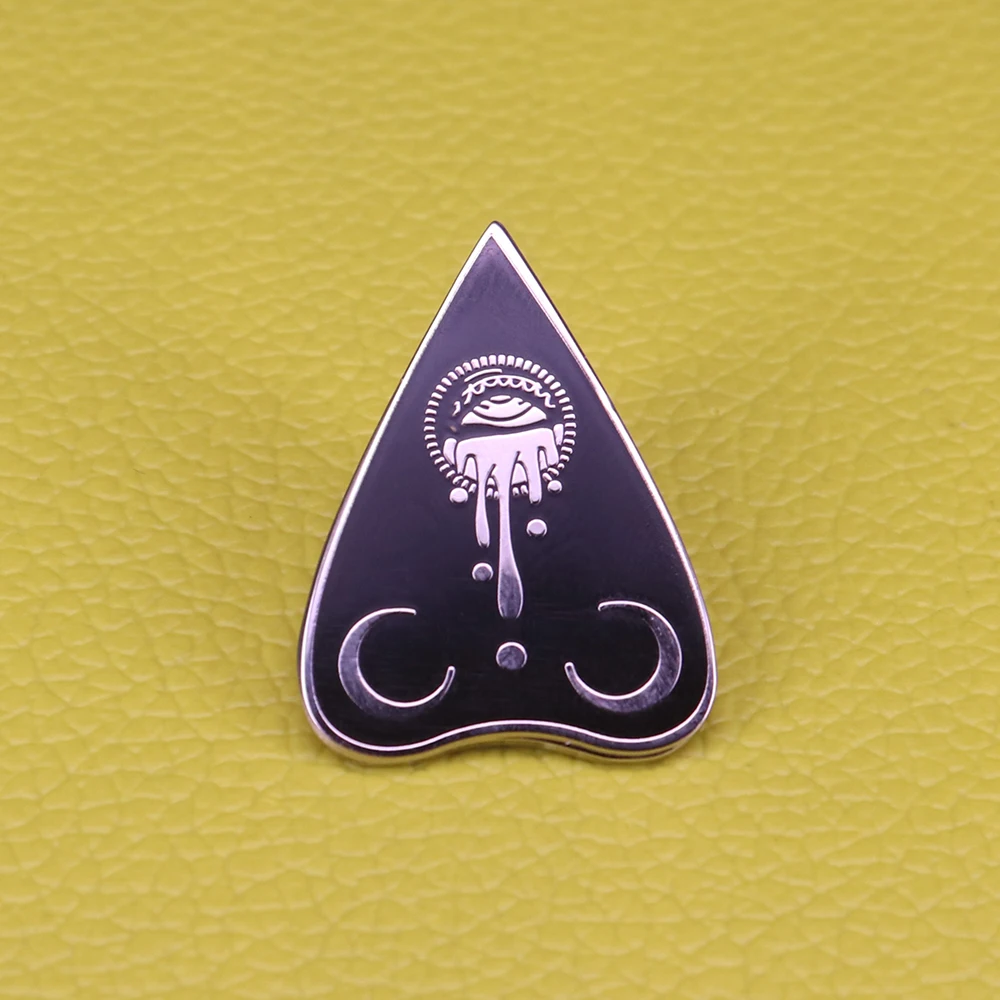 

Ouija board enamel pin-galaxy brooch-magical pin Ouija planchette jewelry-occult witch pin Halloween-pagan gothic pin