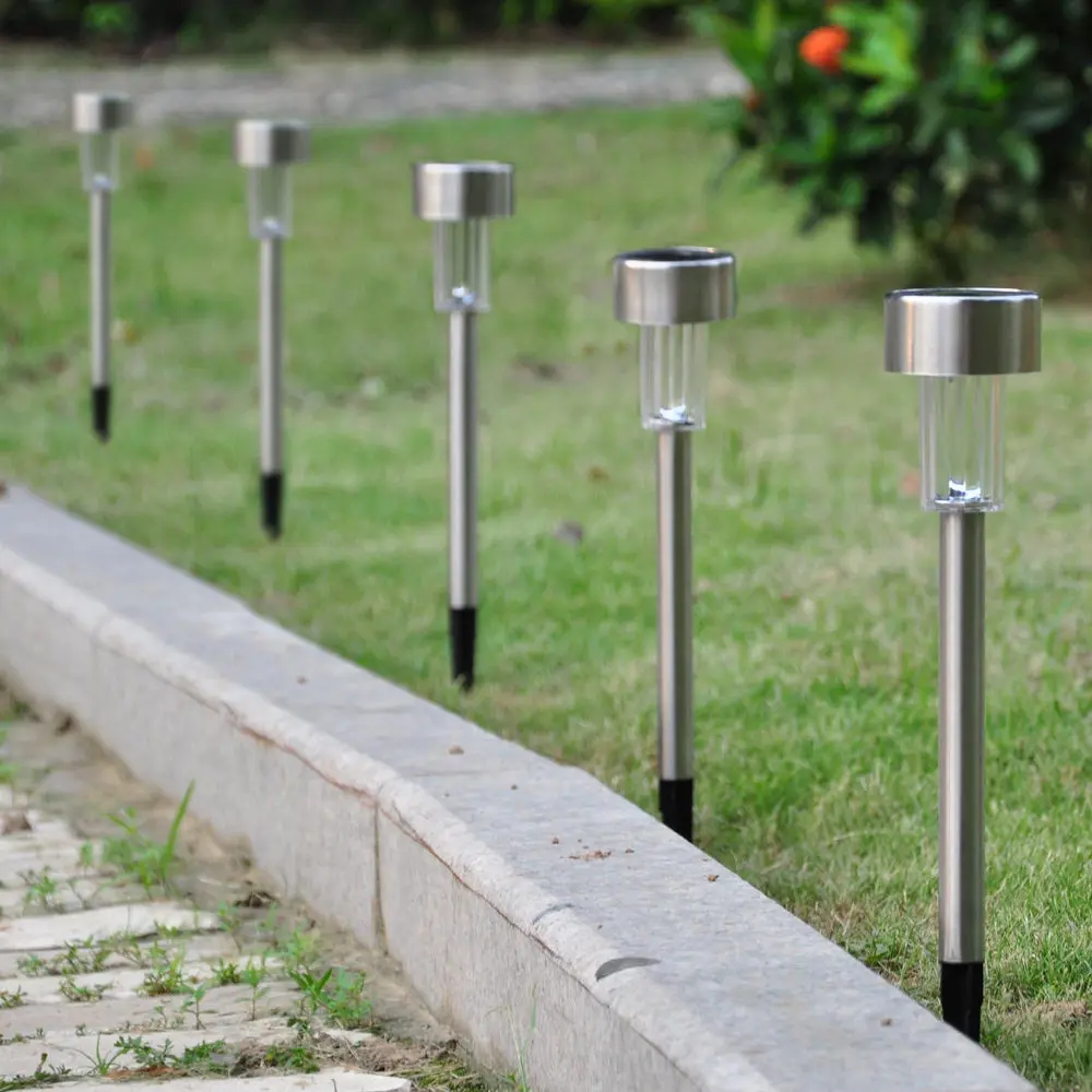 Us 7 68 Solar Pathway Lights Oak Leaf Steel Led For Outdoor Path Patio Yard Deck Driveway And Garden Lawn Lamp In Lamps