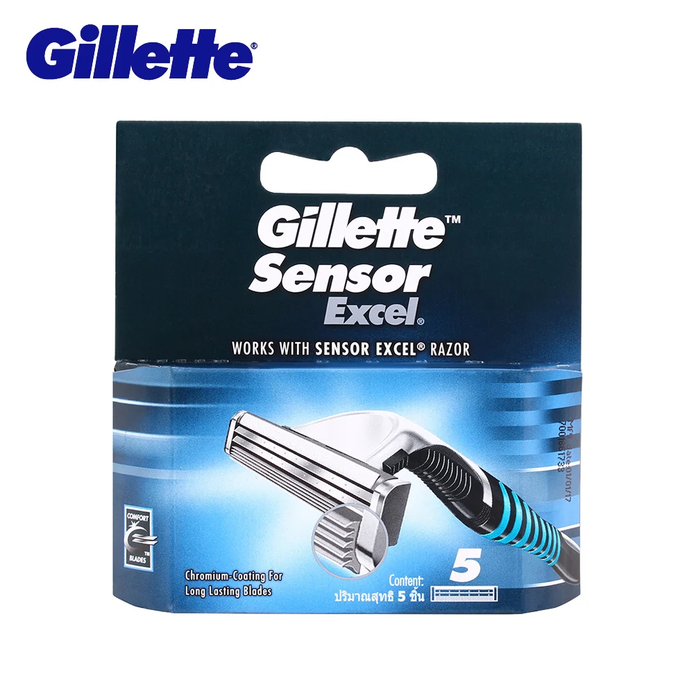 Gillette Sensor Excel Razor Blades 5pc/pack Shaving Razor Blades