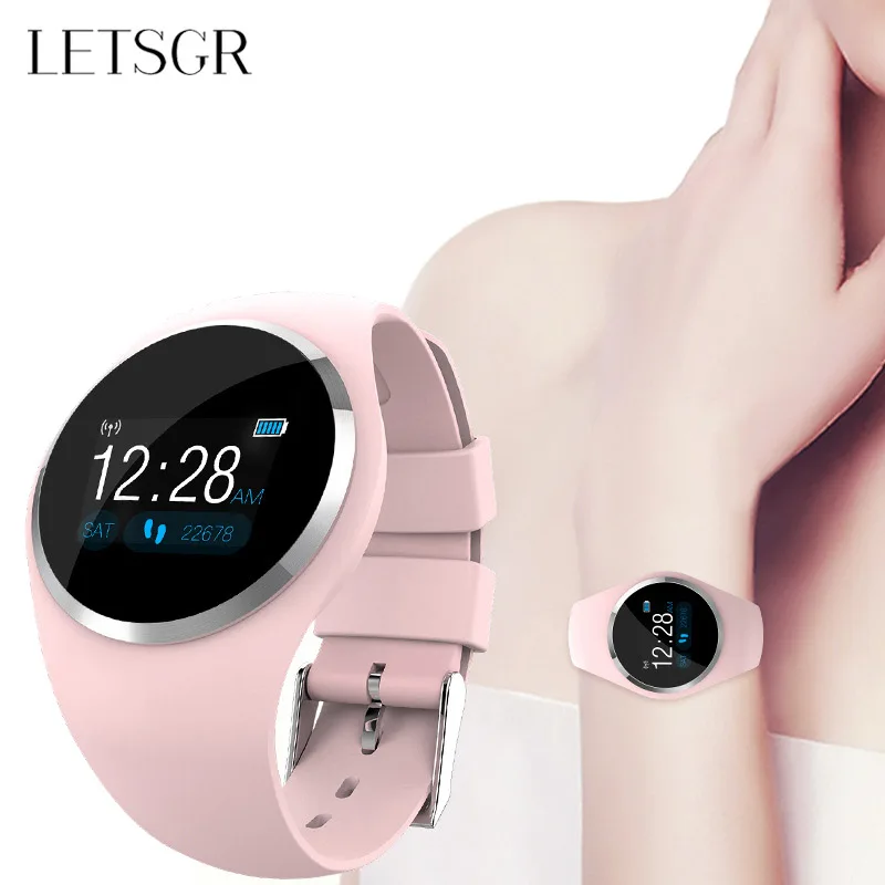LETSGR Fitness Fashion Women Smartwatch Heart Rate Monitor Sports Female Smart Watch Support Whatsapp Reminder Wristband Watch LETSGR Fitness Fashion Women Smartwatch Heart Rate Monitor Sports Female Smart Watch Support Whatsapp Reminder Wristband Watch