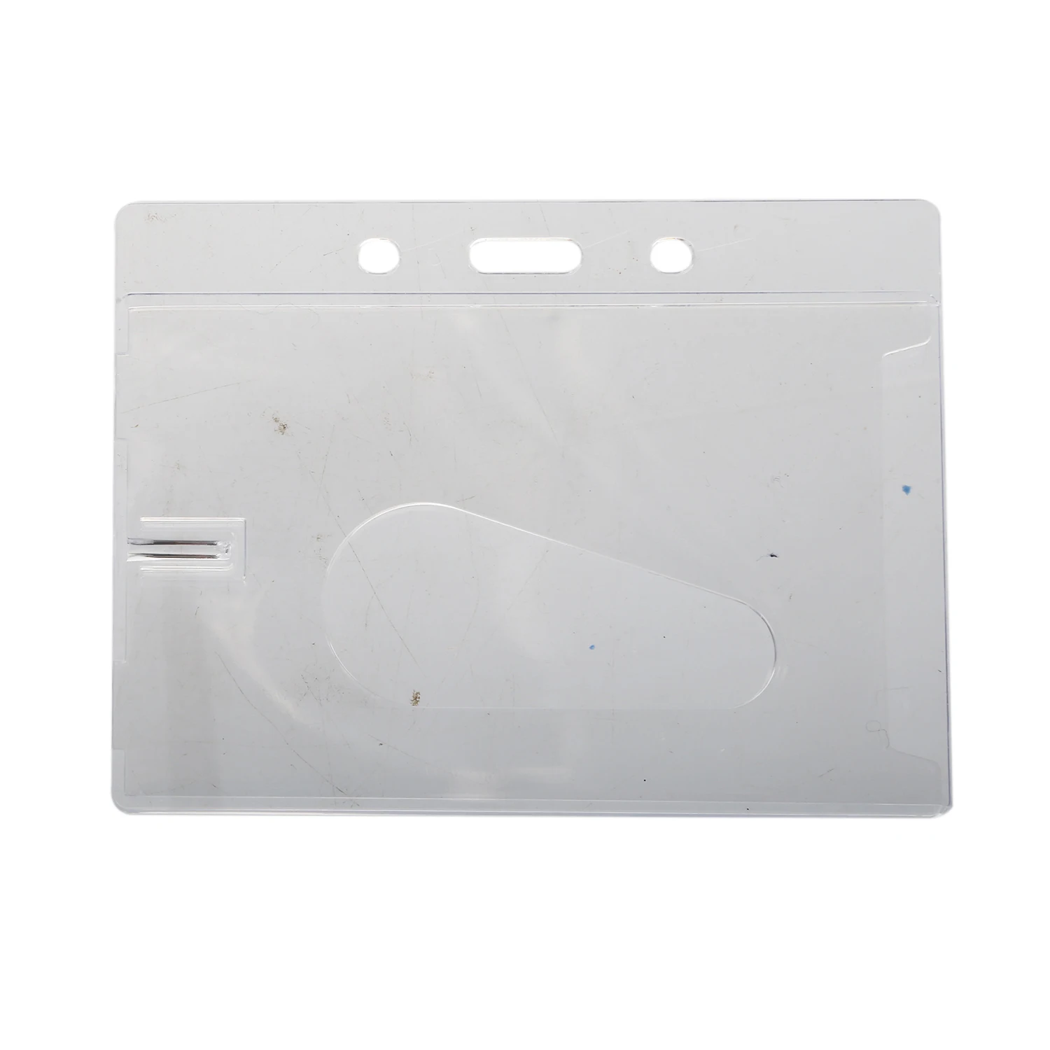 ID Card Holder Enclosed Pass Badge Holder Secure Enclosed, Horizontal
