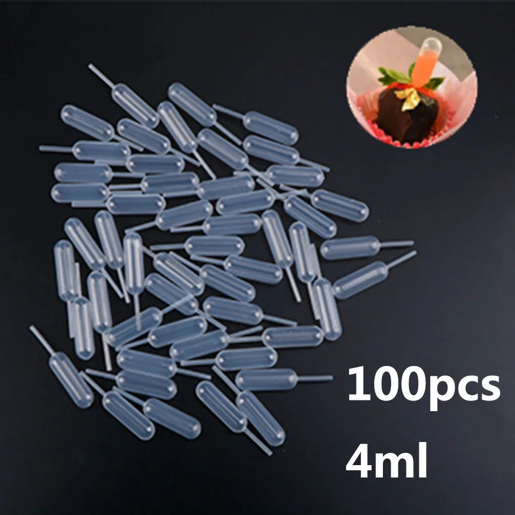 

100pcs 4ml Disposable Pipettes Plastic Squeeze Transfer Pipettes Dropper For Silicone Mold UV Epoxy Resin Craft Jewelry Making