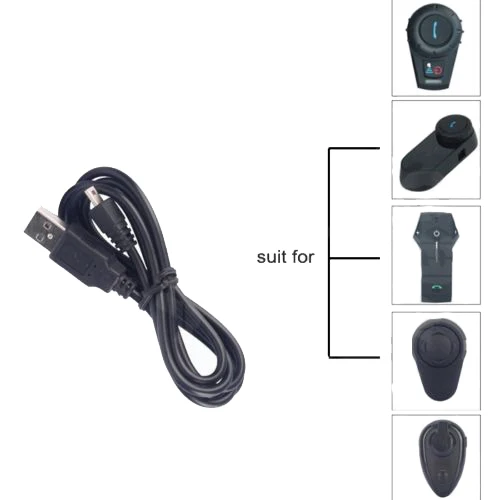 1Pcs USB Charging Cable 1M Long USB Cable Fast Charging For Tcom 1000m TOM-SC FDC Motorcycle Bluetooth Headset