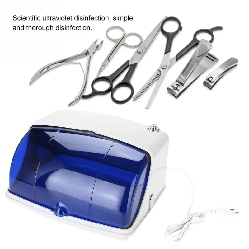 

Professional UV Manicure Tool Sterilizer Box Nail Art Disinfecting Makeup Brush UV Disinfection Sterilizer Box Machine EU Plug