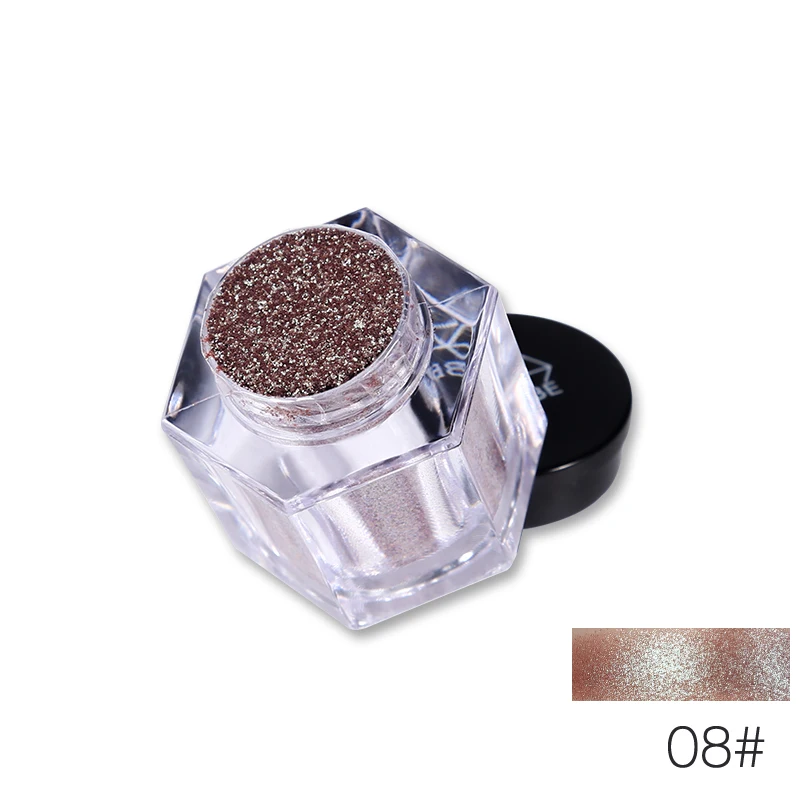 UCANBE блеск Тени для век косметическая пудра Make Up Shimmer Eye пигмент водостойкие блестки свободная пудра Обнаженная косметика для глаз TSLM2 - Цвет: 08