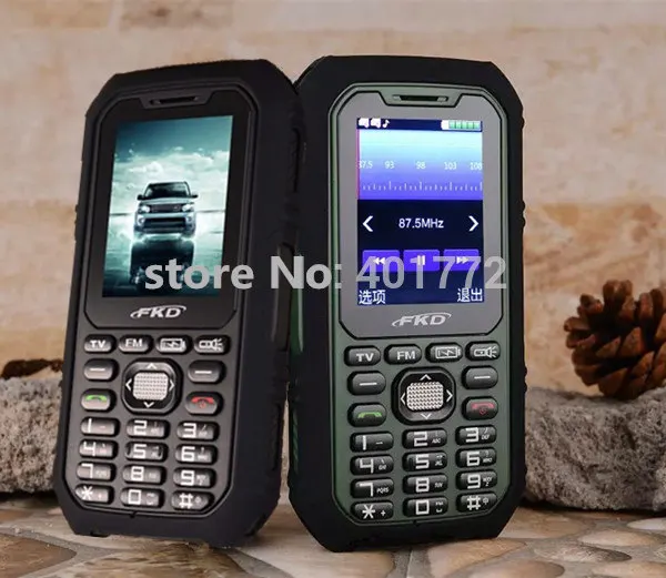 

Real 4500mAh battery Power Bank Dual SIM Shockproof mobile Phone Torch TV FM cell phones Vibration H-mobile A9000