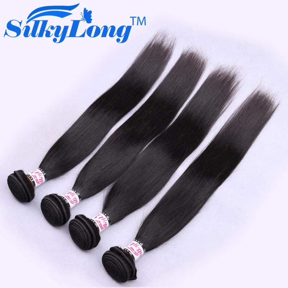 

Hot Sale Straight Brazilian Hair 4 Bundle Deals 7A Brazilian Virgin Hair Straight SilkyLong Cheap Brazilian Hair Weave Bundles