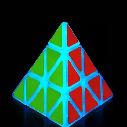 ZCube 3x3x3 скоростные пластиковые светящиеся в темноте Pyram светящиеся цветные обучающие игрушки для детей подарок Magico Cubo Twist Toys