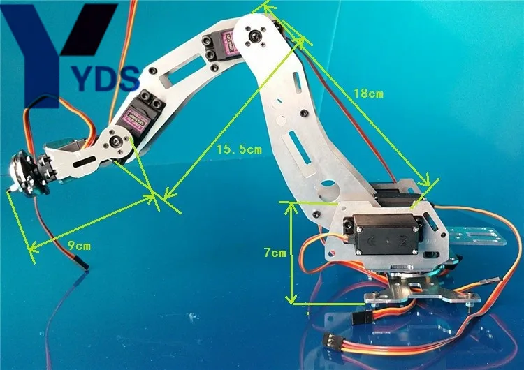 Original YDS 6 DOF Mechanical robot Arm A B Industrial Robot Model Six-axis Manipulator robotic arm diy rc toy model | Игрушки и хобби