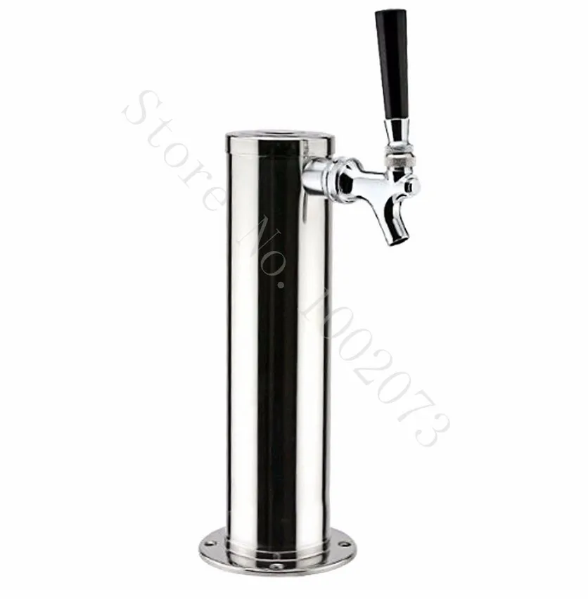

Single Tap Chrome Draft Beer Kegerator Tower - Homebrew Bar Pub Faucet