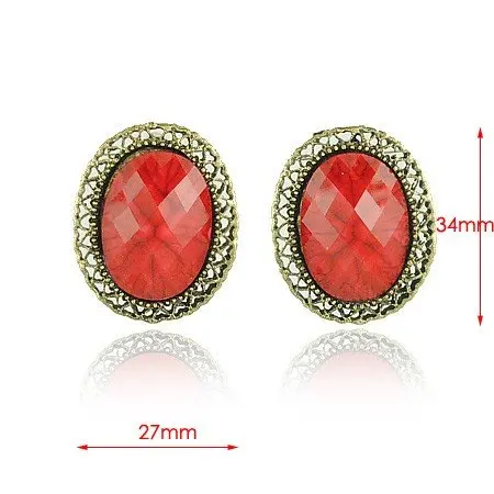 big stone stud earrings