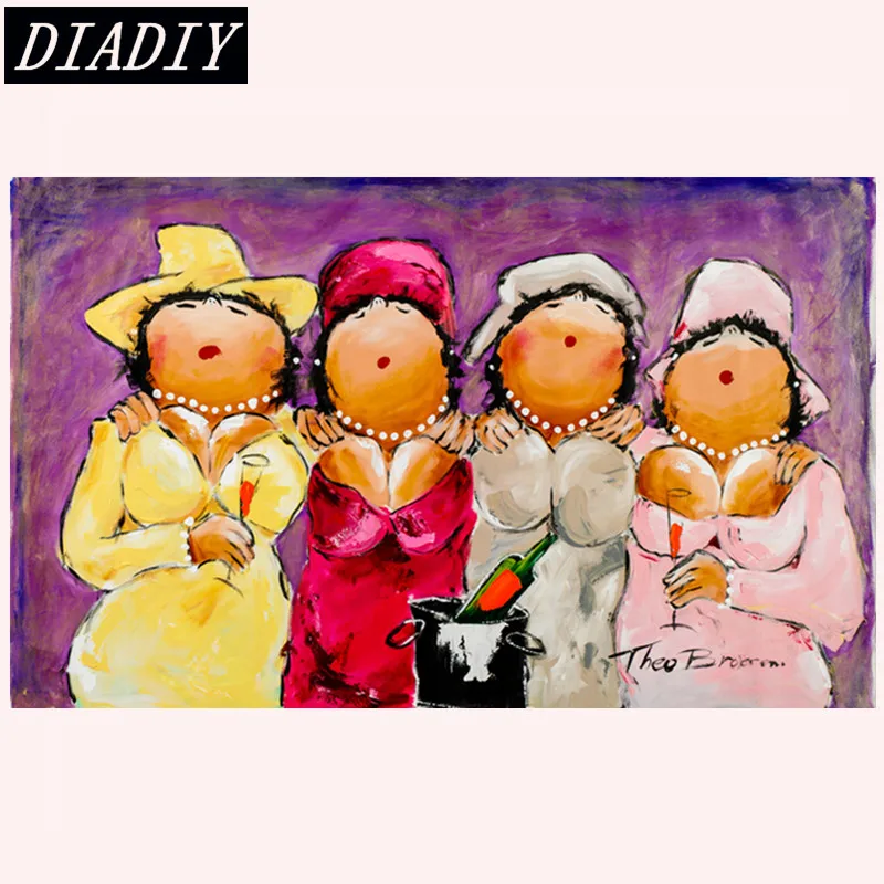 

5D full round diamond painting portrait Fat ladies masic painting diy diamond painting cross stitch living room diamond painting